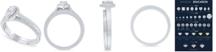 Macy's Diamond Pear Halo Cluster Bridal Set (1/3 ct. t.w.) in 14k White Gold